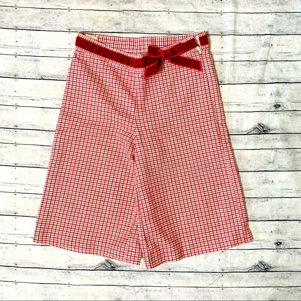 Janie and Jack Tartan Rose Culottes